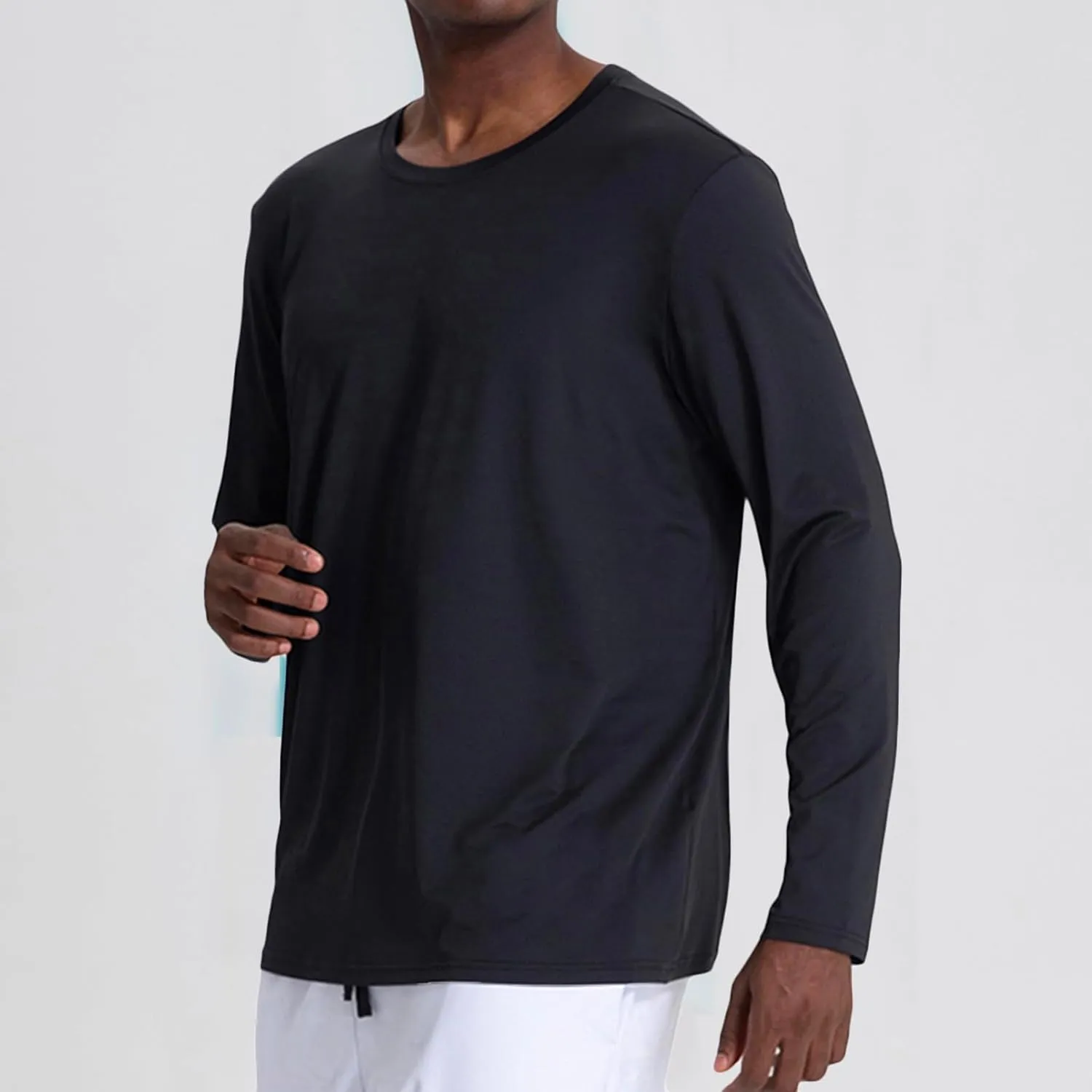 Men's UPF 50  Sun Protection UV SPF Shirts Long Sleeve Rash Guard Running Quick Dry T-Shirt Outdoor Lightweight Tops