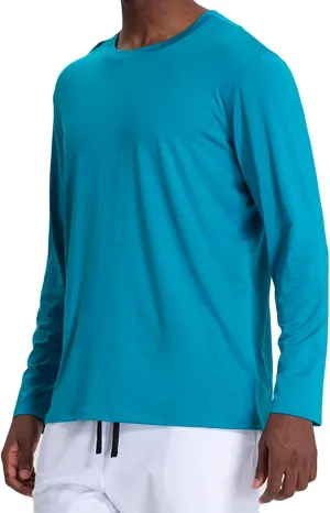 Men's UPF 50  Sun Protection UV SPF Shirts Long Sleeve Rash Guard Running Quick Dry T-Shirt Outdoor Lightweight Tops