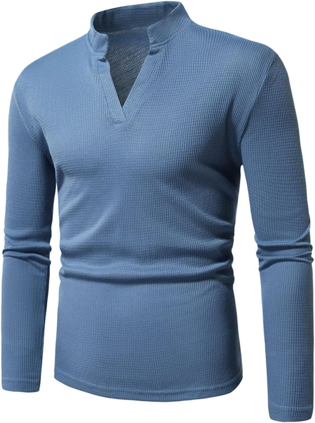 Mens V-Neck Sweater Shirt Solid Color Slim Fit Pullover Sweaters for Men Casual Long Sleeve Knit Jumper Tops
