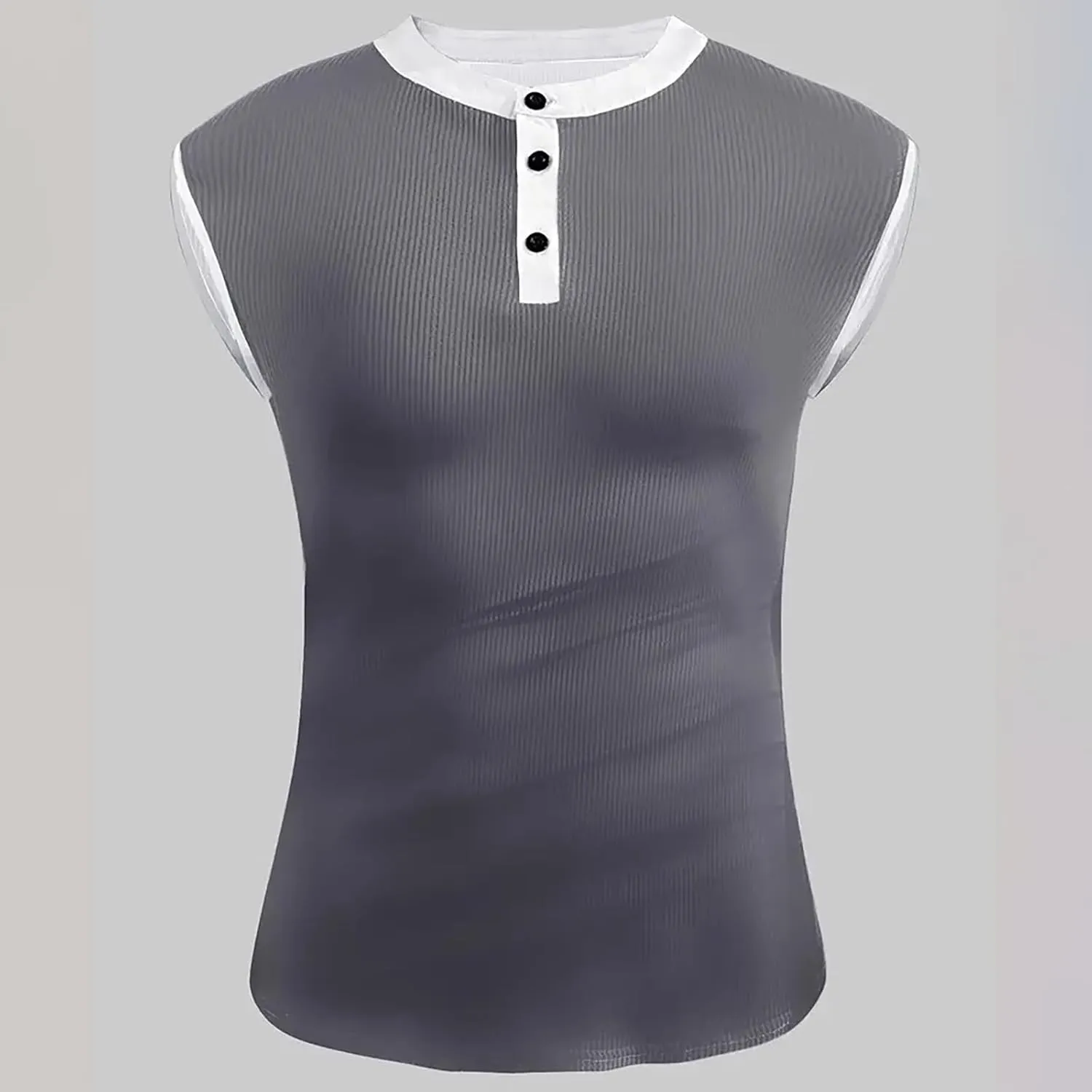 Men's Waffle Tank Tops Athletic Bodybuilding Gym Sleeveless Workout Muscle Cut Off Shirts Drying Compression Shirt