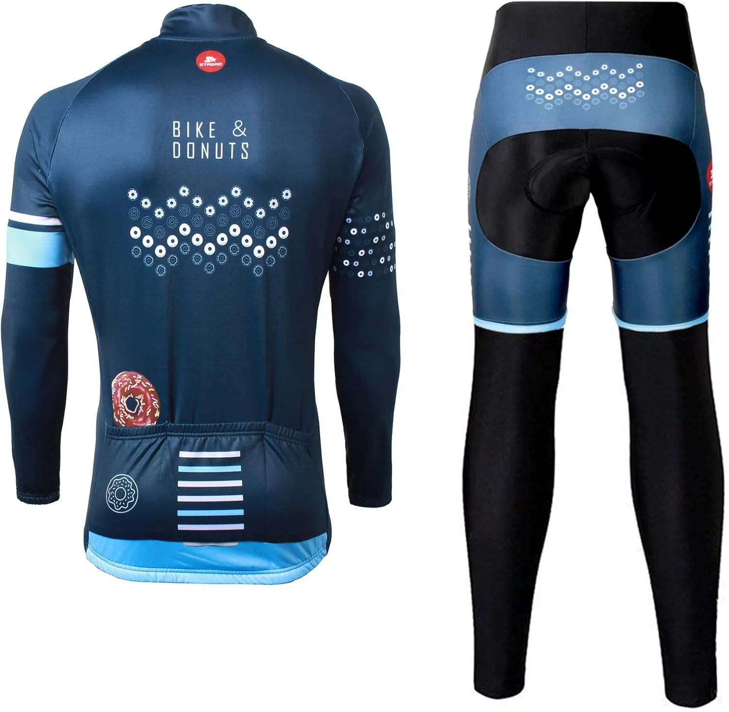 Men's Winter Thermal Cycling Mountain Bike Jackets Long Pants Set Suit