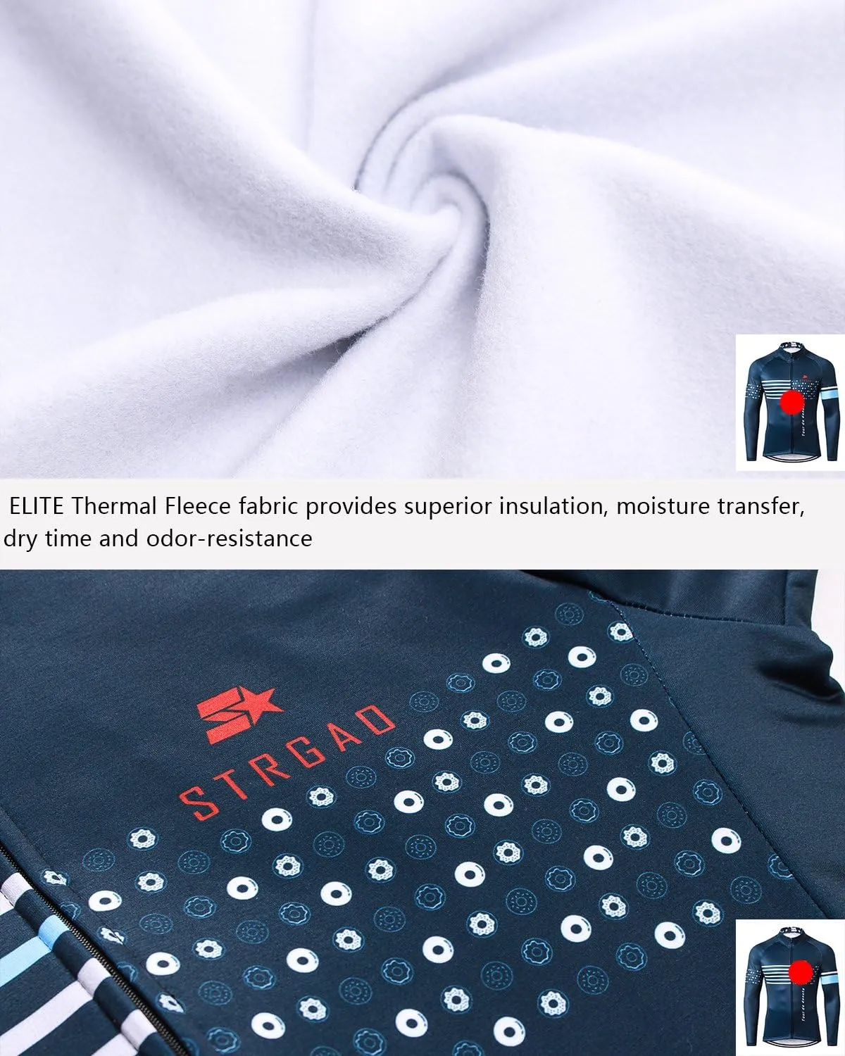 Men's Winter Thermal Cycling Mountain Bike Jackets Long Pants Set Suit
