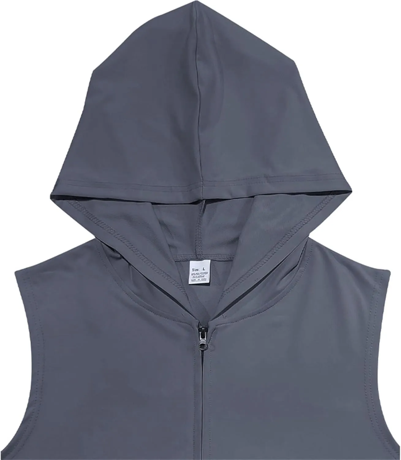Men's Workout Hooded Tank Tops Zip Up Sleeveless Hoodie Bodybuilding Fitness Gym Muscle Cut Off T Shirt Training Vest