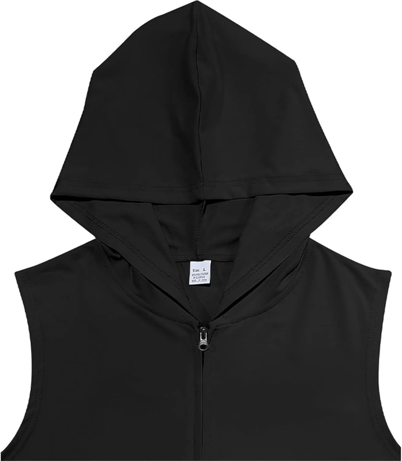 Men's Workout Hooded Tank Tops Zip Up Sleeveless Hoodie Bodybuilding Fitness Gym Muscle Cut Off T Shirt Training Vest