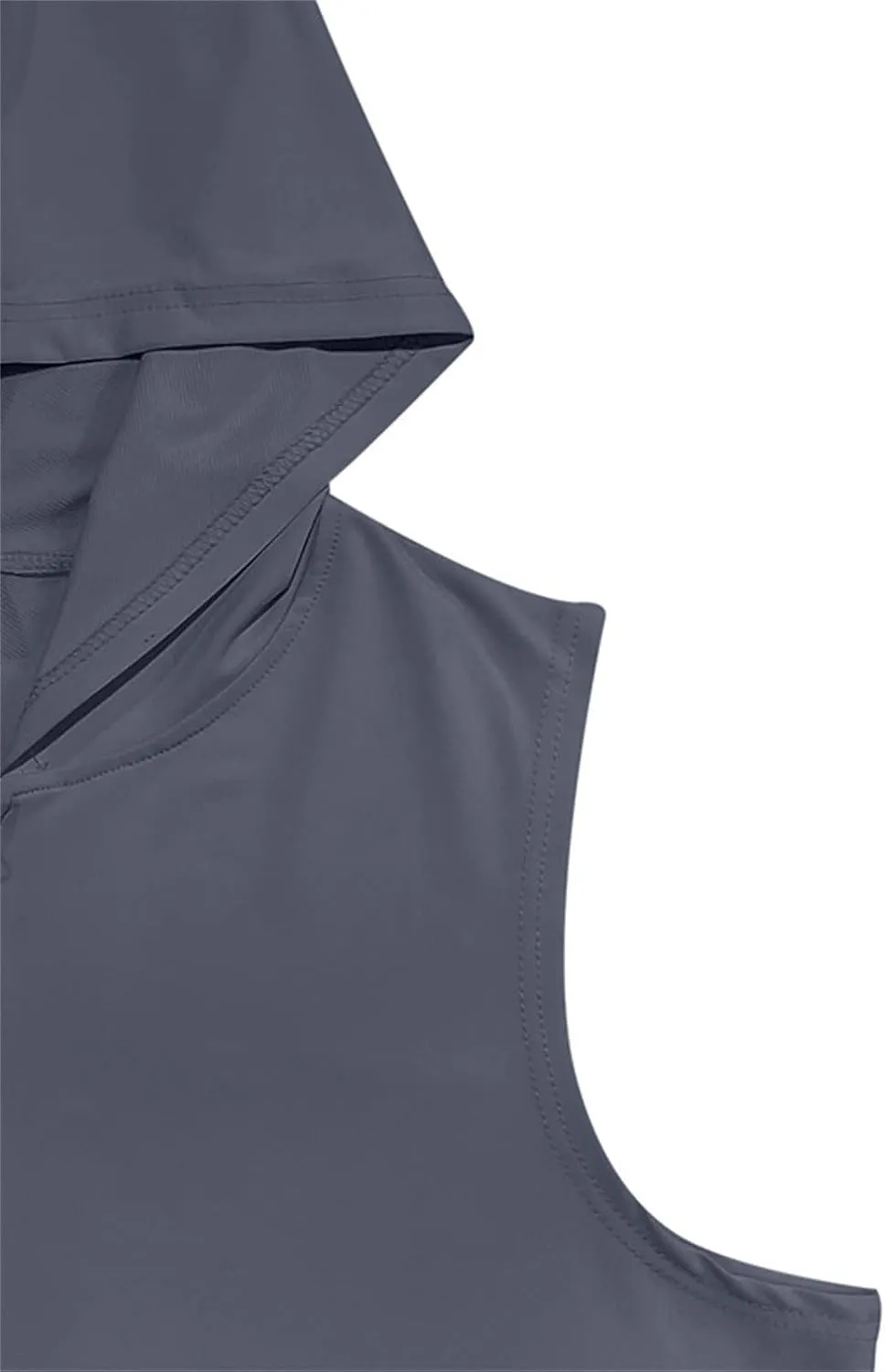 Men's Workout Hooded Tank Tops Zip Up Sleeveless Hoodie Bodybuilding Fitness Gym Muscle Cut Off T Shirt Training Vest