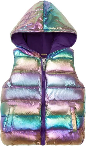 Mud Kingdom Boys Girls Hooded Vests Outerwear Zip-up Lightweight Casual Warm Jackets Autumn Winter