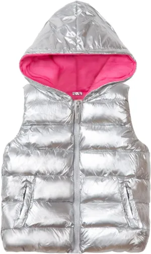 Mud Kingdom Boys Girls Hooded Vests Outerwear Zip-up Lightweight Casual Warm Jackets Autumn Winter
