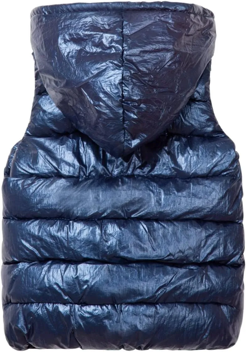 Mud Kingdom Boys Girls Hooded Vests Outerwear Zip-up Lightweight Casual Warm Jackets Autumn Winter