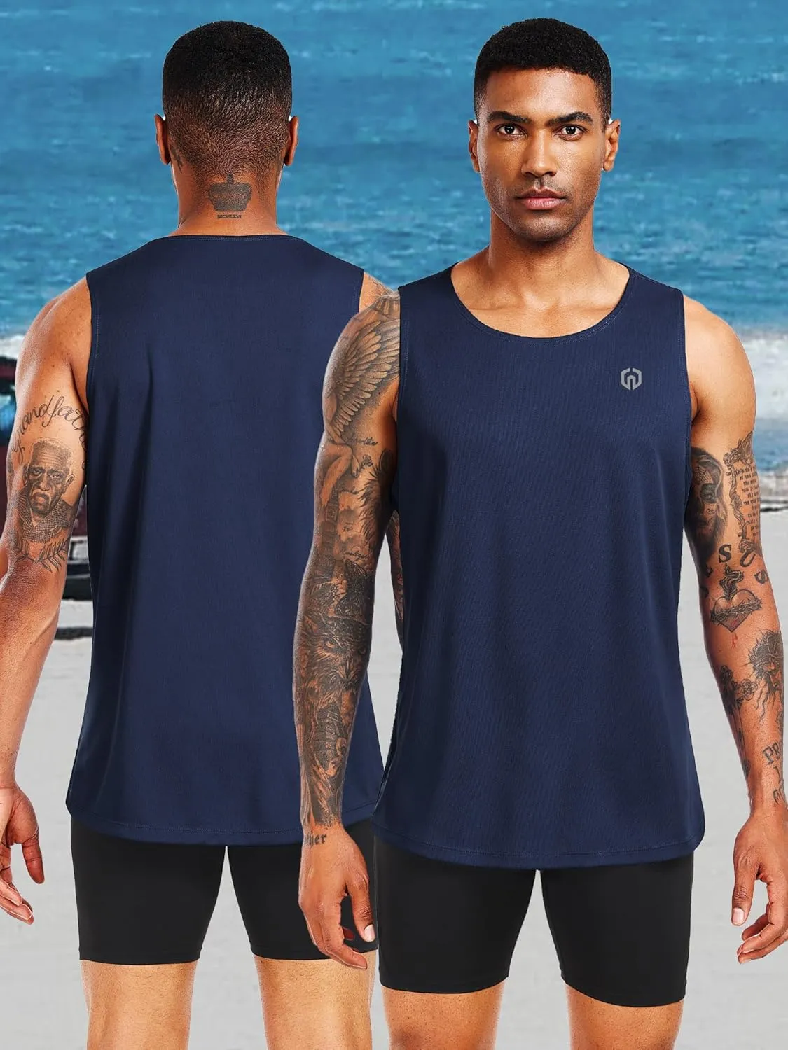 NELEUS 4 Pack Men's Gym Shirts Sleeveless Athletic Workout Tank Tops