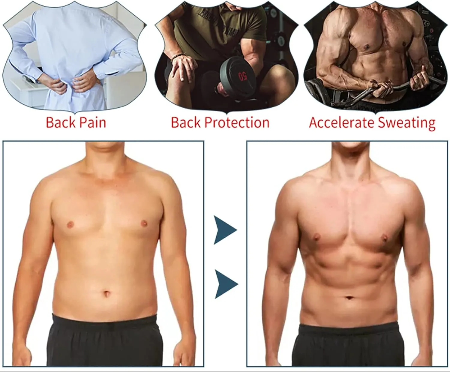 Neoprene Abdominal Band Vest for Belly Training Fitness Sweating
