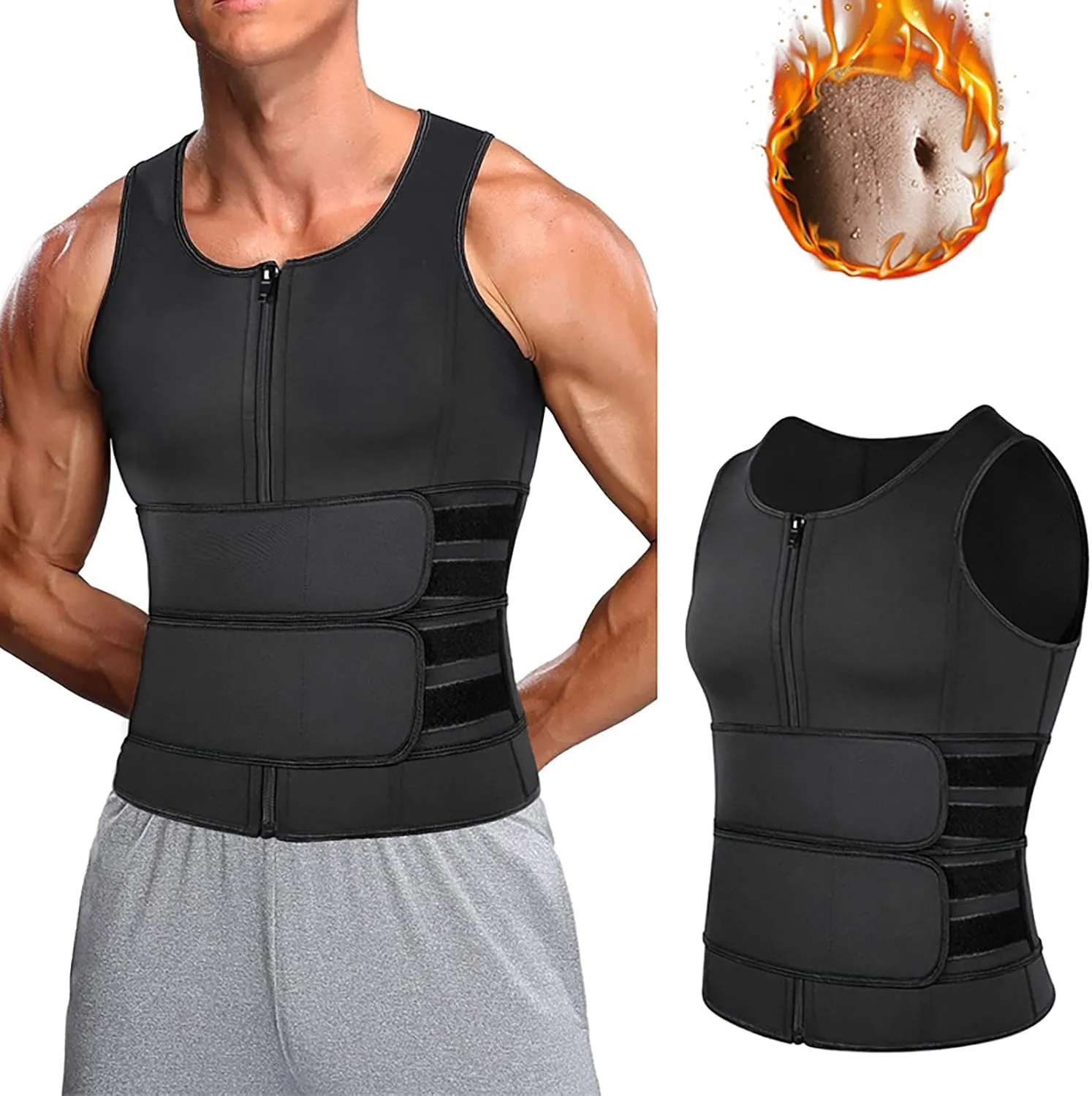 Neoprene Abdominal Band Vest for Belly Training Fitness Sweating