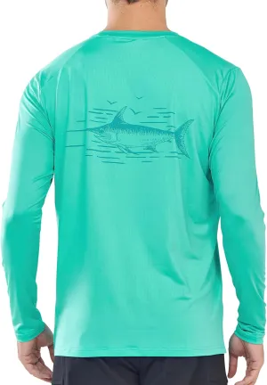 NORTHYARD Men's UPF 50  Sun Protection Shirts Long Sleeve Fishing Swim Beach Rash Guard UV Lightweight Quick Dry T-Shirt