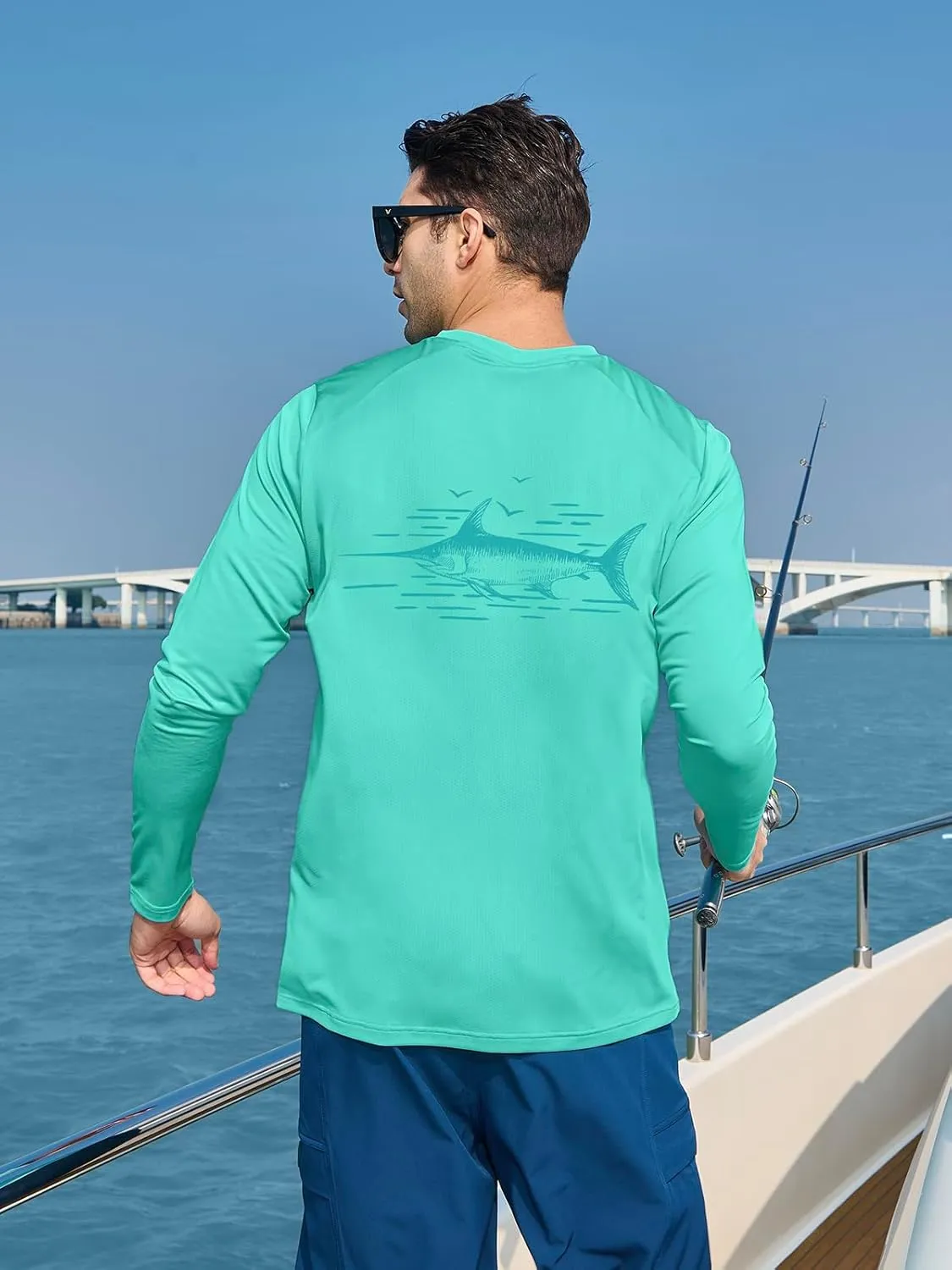NORTHYARD Men's UPF 50  Sun Protection Shirts Long Sleeve Fishing Swim Beach Rash Guard UV Lightweight Quick Dry T-Shirt