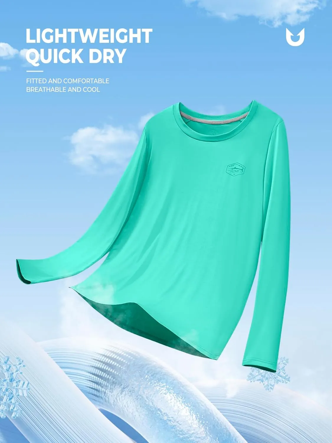 NORTHYARD Men's UPF 50  Sun Protection Shirts Long Sleeve Fishing Swim Beach Rash Guard UV Lightweight Quick Dry T-Shirt