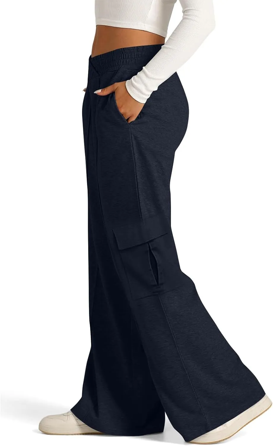 Oversized Wide Leg Sweatpants Women Crossover Low Rise Cargo Sweatpants Straight Leg Baggy Sweatpants Lounge Pants