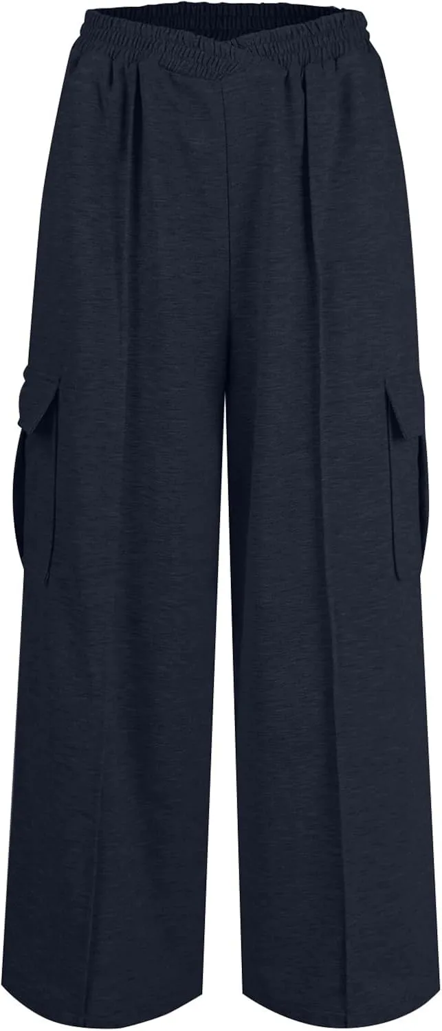 Oversized Wide Leg Sweatpants Women Crossover Low Rise Cargo Sweatpants Straight Leg Baggy Sweatpants Lounge Pants