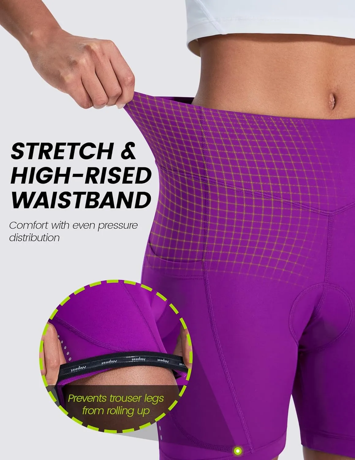 Padded Bike Shorts Women Cycling Underwear 4D Gel Padding & Pockets Bicycle Biking Biker Shorts Road Mountain