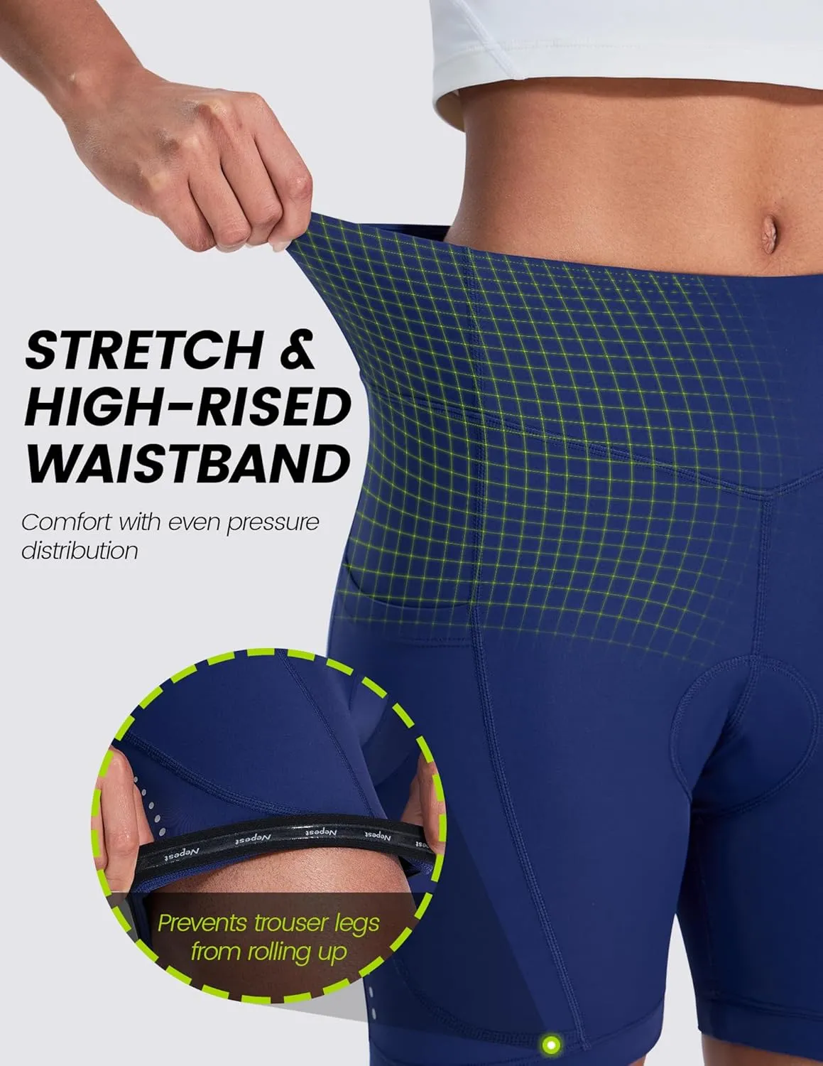 Padded Bike Shorts Women Cycling Underwear 4D Gel Padding & Pockets Bicycle Biking Biker Shorts Road Mountain