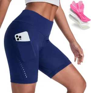 Padded Bike Shorts Women Cycling Underwear 4D Gel Padding & Pockets Bicycle Biking Biker Shorts Road Mountain