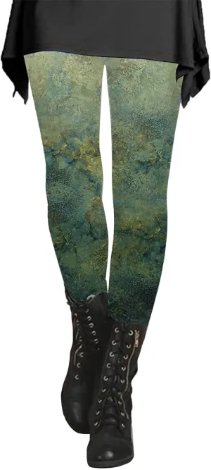 Patterned Workout Leggings for Women with Pockets Animal Print Flare Yoga Pants Elf Leggings Plus Size