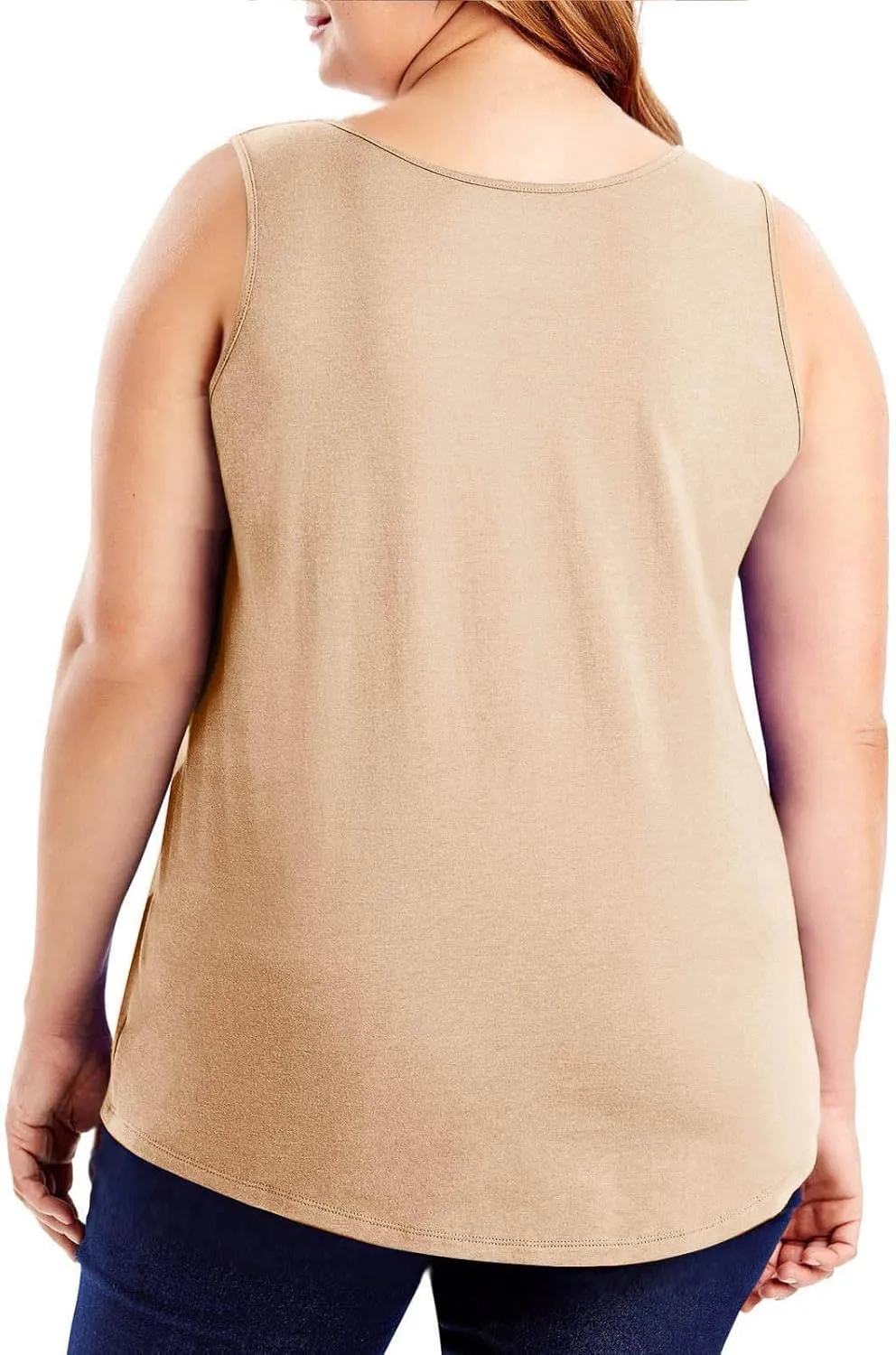 Plus Size Tops for Women Loose Fit Tank Top Summer Casual Scoop Neck Trendy Sleeveless Shirts Fashion Flowy Blouse