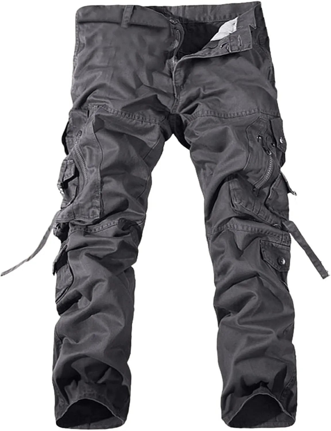 Pockets Cargo Sweatpants for Men Baggy Tight Mens Straight Leg Sweatpants Sport Training Tapered Sweatpants Men's Sweatpants Sweatpants Truck Fleece Lined Elastic Waistband ZXUS0215-SALE1676