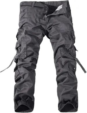 Pockets Cargo Sweatpants for Men Baggy Tight Mens Straight Leg Sweatpants Sport Training Tapered Sweatpants Men's Sweatpants Sweatpants Truck Fleece Lined Elastic Waistband ZXUS0215-SALE1676