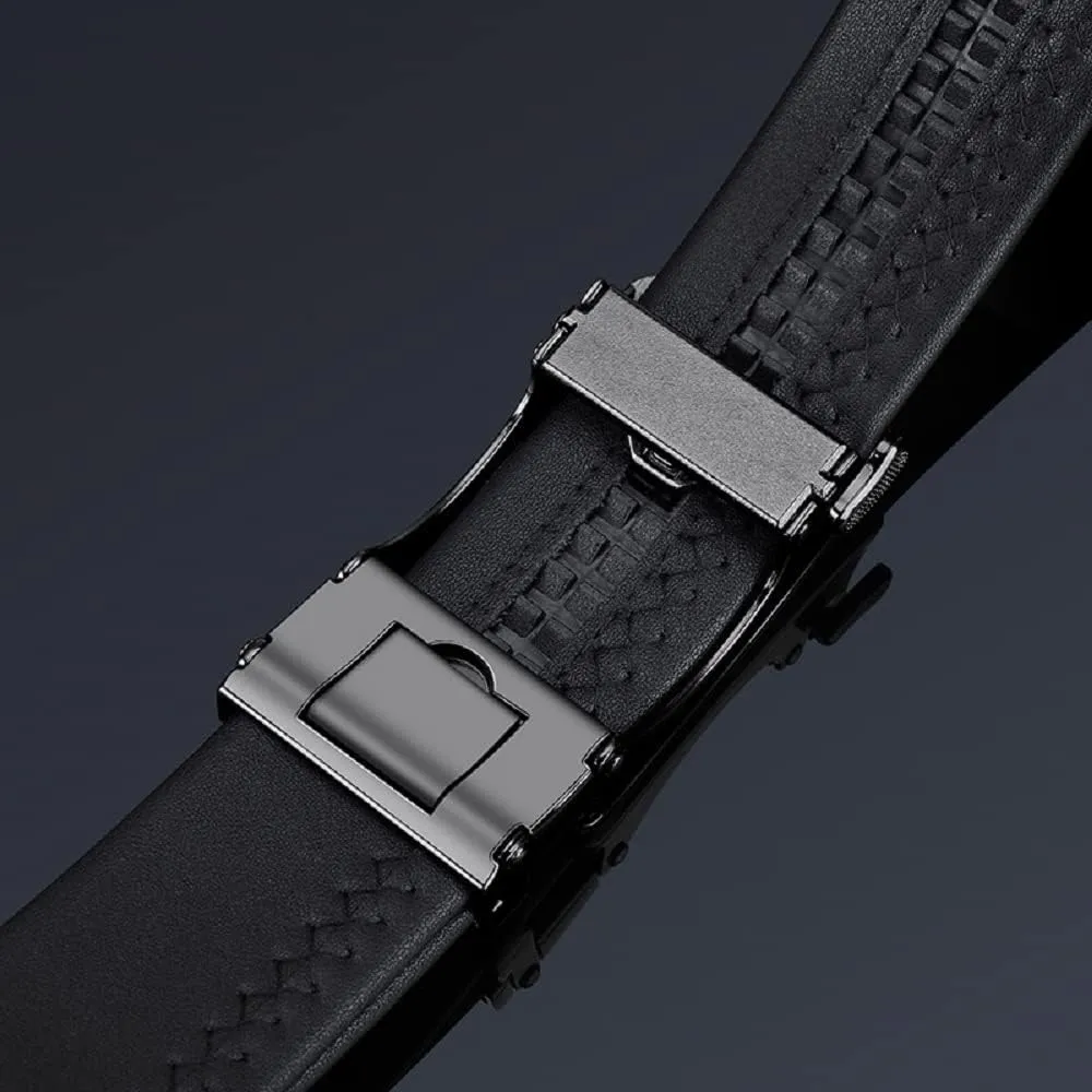 Ratchet Leather Belts for Men Trend Fashion Designer Belts for Dress,with Gift Box