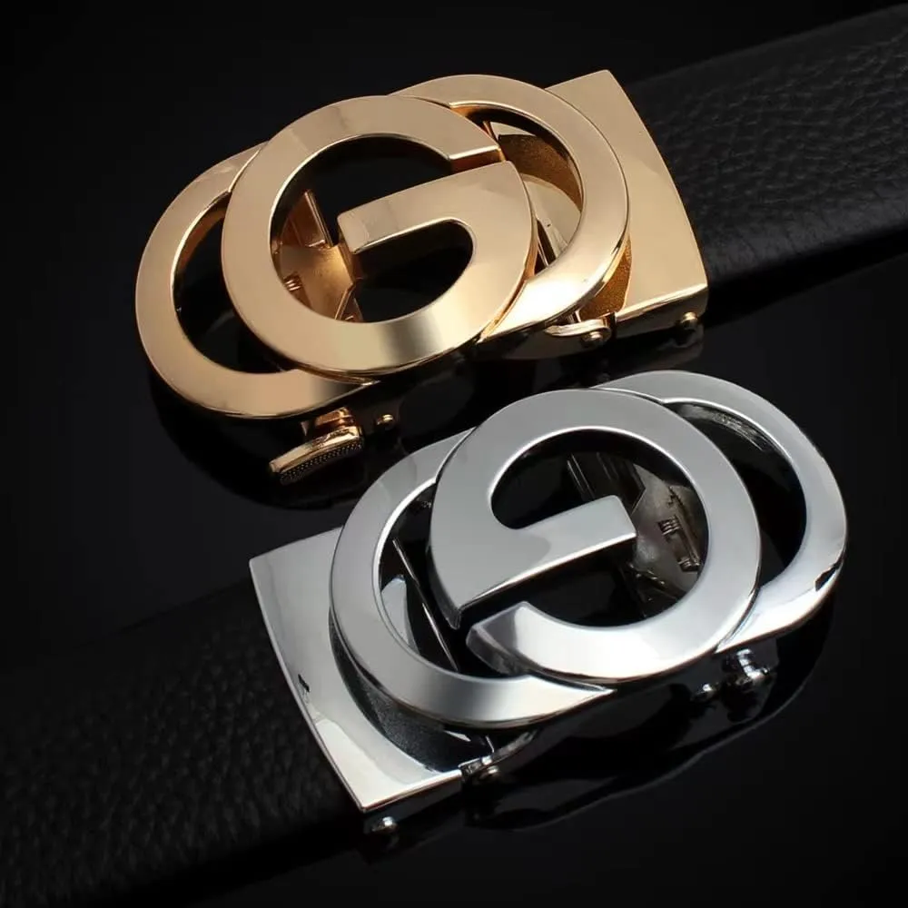 Ratchet Leather Belts for Men Trend Fashion Designer Belts for Dress,with Gift Box