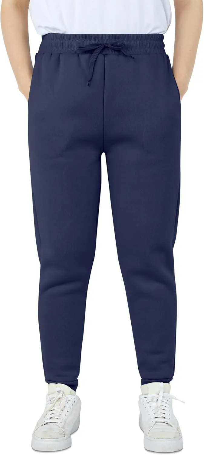 Resinta 4 Pack Boys' Athletic Sweatpants Fleece Active Sweatpants with Pockets Drawstring Jogger Sweatpants