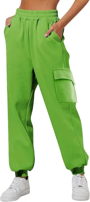 SHAOBGE Cargo Sweatpants for Women 2024 Baggy Sweatpants Jogger Sweatpants Cargo Joggers High Waisted Sweatpants with Pockets