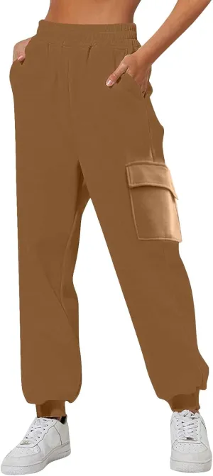 SHAOBGE Cargo Sweatpants for Women 2024 Baggy Sweatpants Jogger Sweatpants Cargo Joggers High Waisted Sweatpants with Pockets