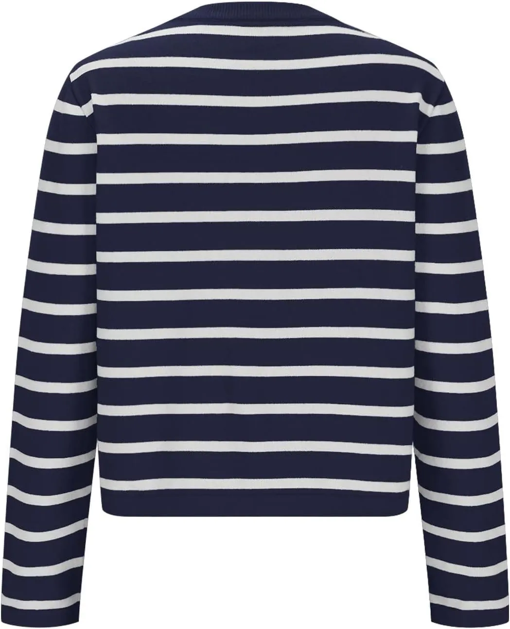Sinzelimin Women's Open Front Cardigan Sweaters Fashion Striped Button Down Cable Knit Chunky Lapel Knitwear Outwear Coats