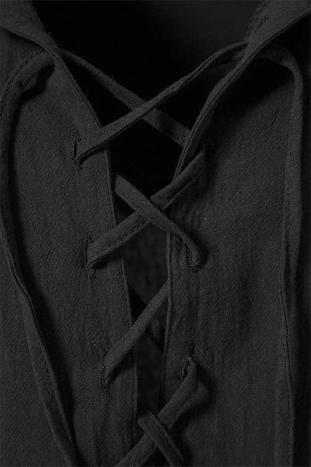 Soluo Men's Cotton Linen Hooded Shirt Short Sleeve V-Neck Drawstring Hoodies T-Shirts Lightweight Hippie Yoga Tee Tops
