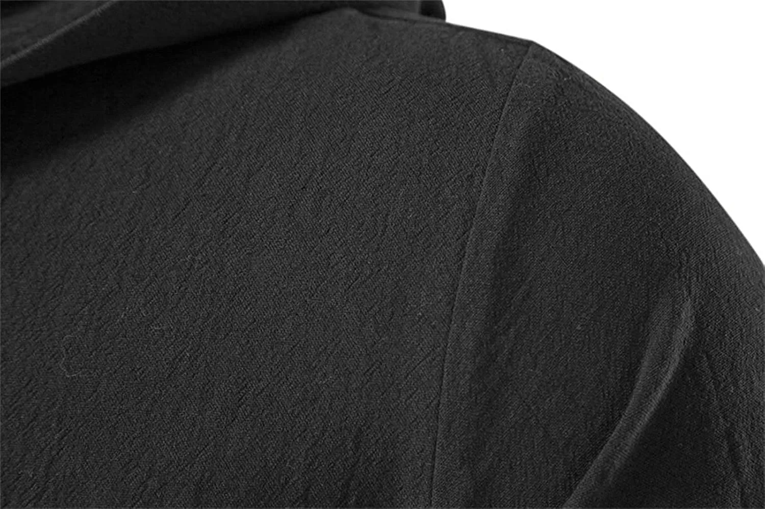 Soluo Men's Cotton Linen Hooded Shirt Short Sleeve V-Neck Drawstring Hoodies T-Shirts Lightweight Hippie Yoga Tee Tops