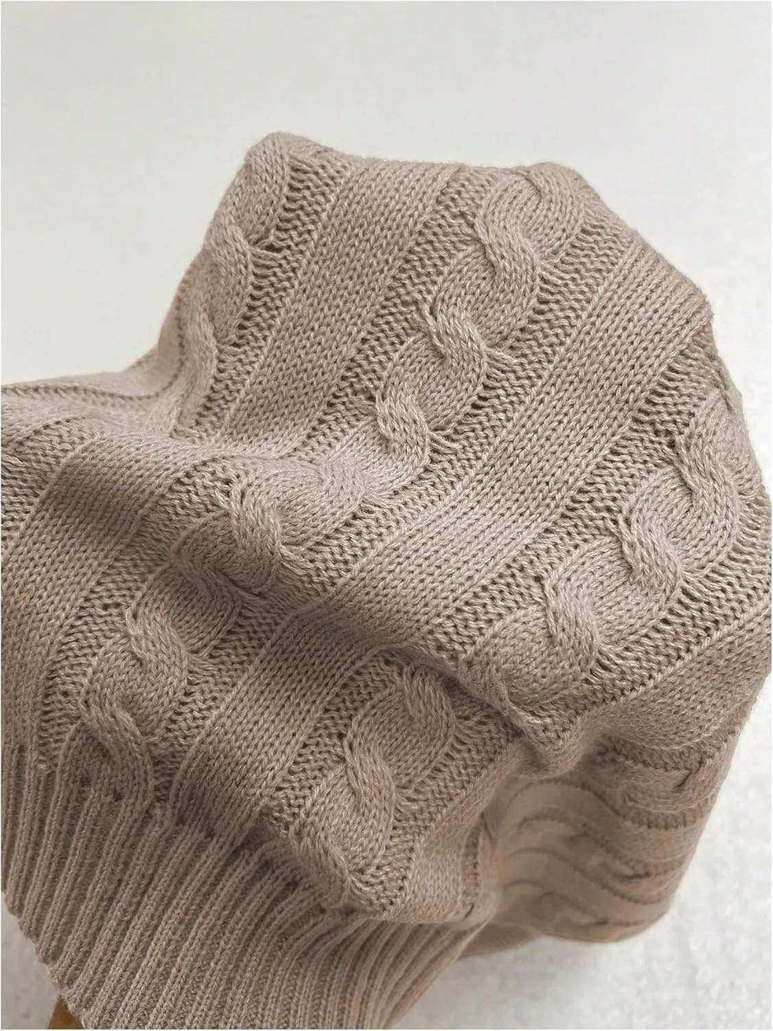 SOLY HUX Women's Cable Knit V Neck Sweater Vest Sleeveless Casual Cropped Knit Vest