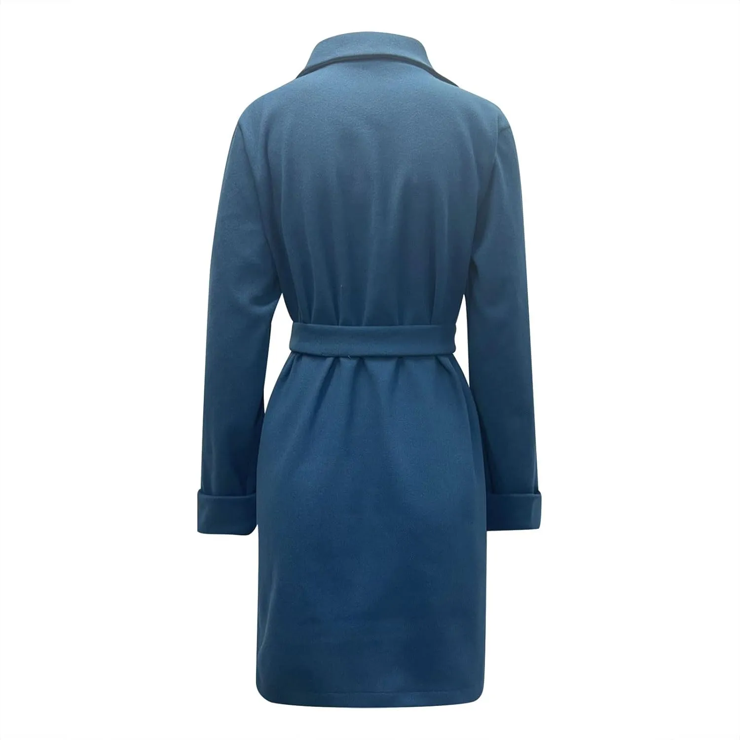 STYESH Womens Wrap Coats with Belt 2023 Fashion Overcoats Notched Lapel Trench Coats Winter Pea Coats Outerwear with Pockets