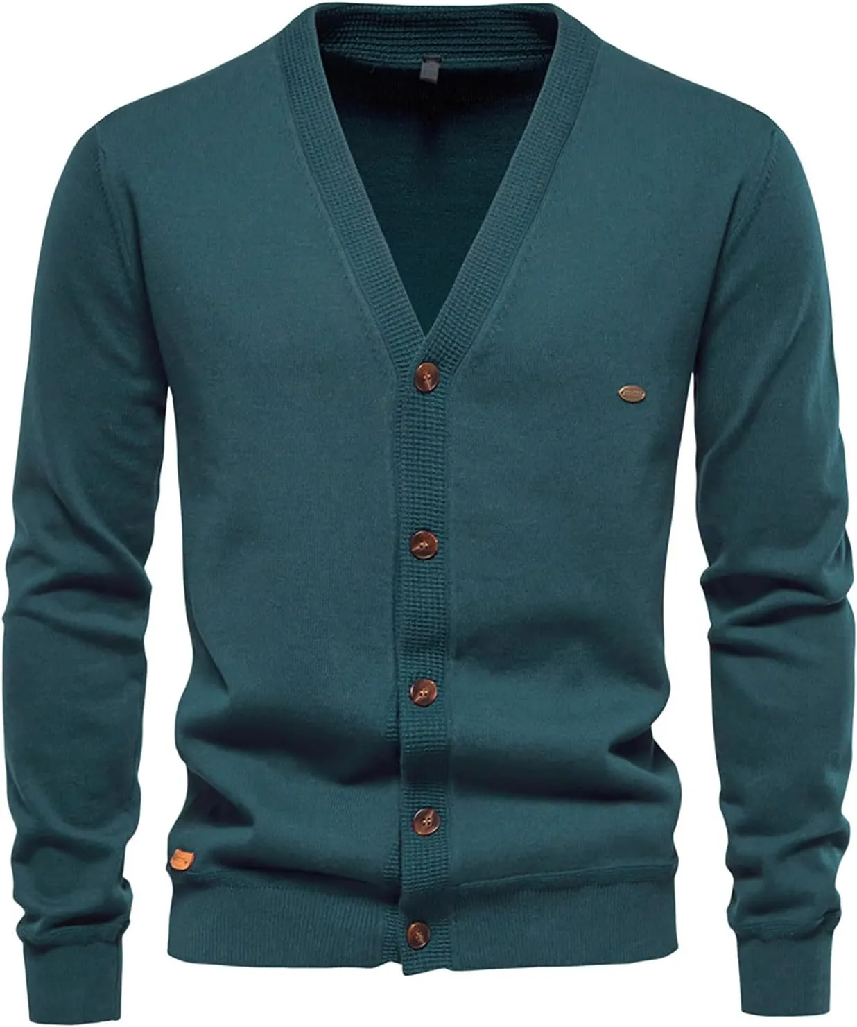 Sweaters for Men Cardigans Casual Long Sleeve V Neck Button Down Knit Cardigan Sweaters Jacket with Pockets