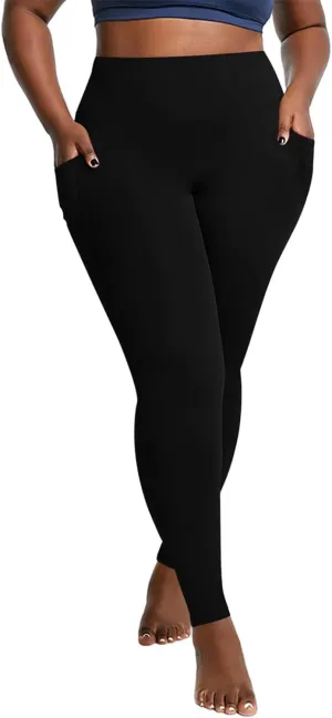 TANGNADE Plus Size Women Yoga Leggings with Pockets High Waist Elastic Fitness Trouser Oversize Leggings Yoga Clothes
