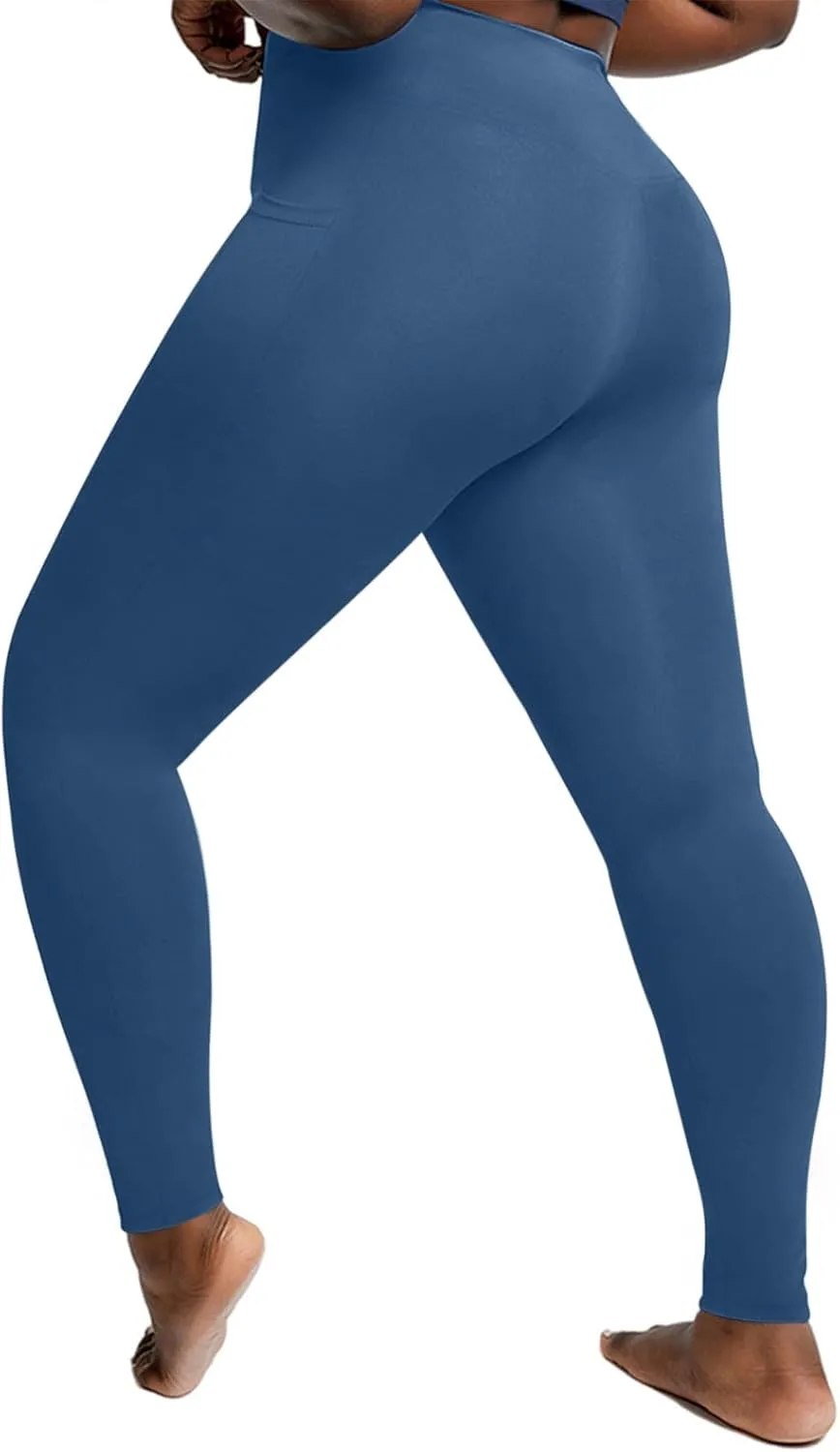 TANGNADE Plus Size Women Yoga Leggings with Pockets High Waist Elastic Fitness Trouser Oversize Leggings Yoga Clothes