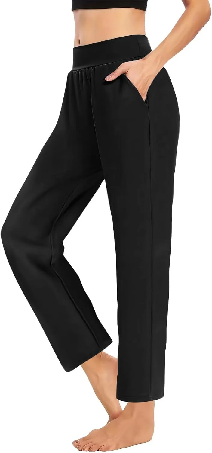 TANGNADE Womens Yoga Leggings High Waisted with Pockets Soft Pajama Pants Comfy Casual Lounge Workout Pants Trouser