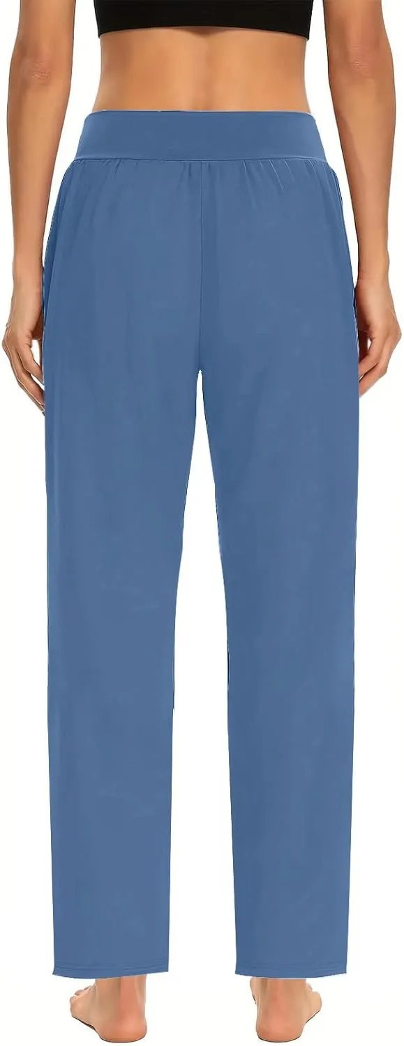 TANGNADE Womens Yoga Leggings High Waisted with Pockets Soft Pajama Pants Comfy Casual Lounge Workout Pants Trouser