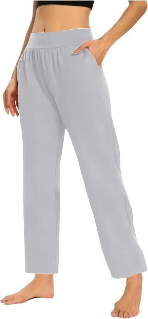 TANGNADE Womens Yoga Leggings High Waisted with Pockets Soft Pajama Pants Comfy Casual Lounge Workout Pants Trouser