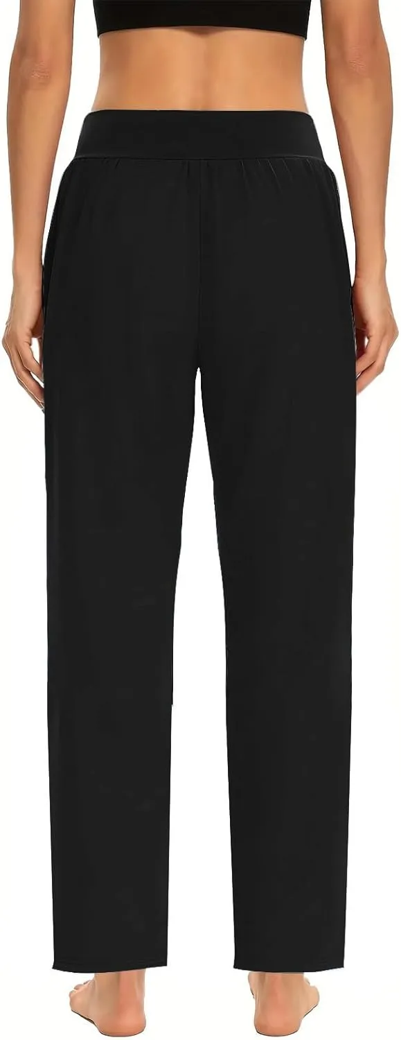 TANGNADE Womens Yoga Leggings High Waisted with Pockets Soft Pajama Pants Comfy Casual Lounge Workout Pants Trouser