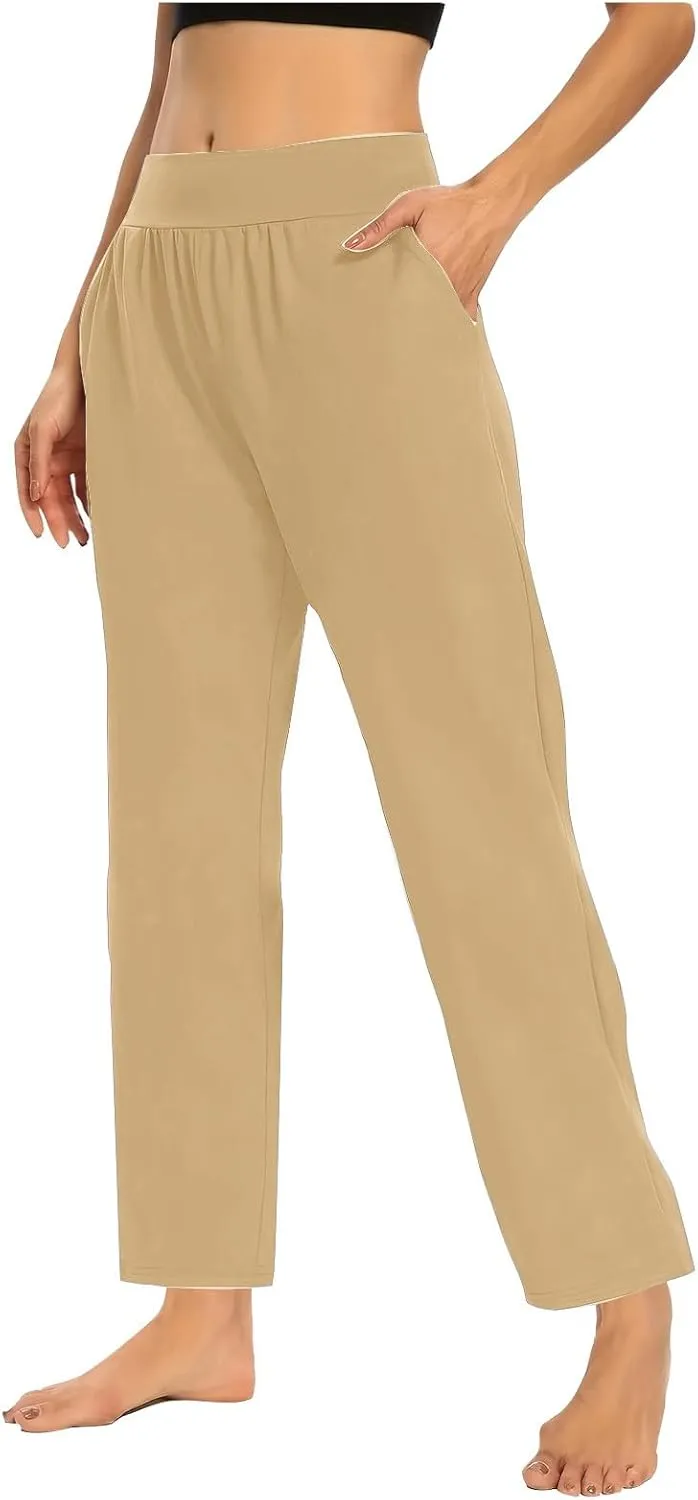 TANGNADE Womens Yoga Leggings High Waisted with Pockets Soft Pajama Pants Comfy Casual Lounge Workout Pants Trouser