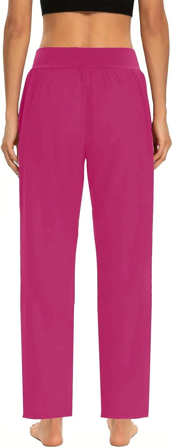 TANGNADE Womens Yoga Leggings High Waisted with Pockets Soft Pajama Pants Comfy Casual Lounge Workout Pants Trouser
