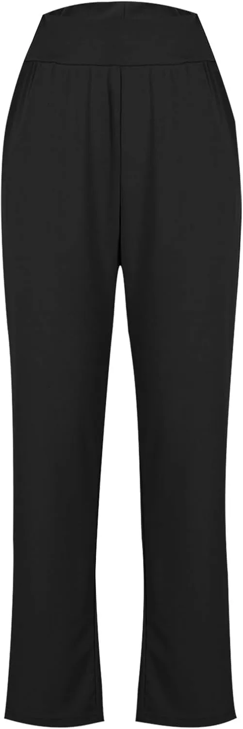 TANGNADE Womens Yoga Leggings High Waisted with Pockets Soft Pajama Pants Comfy Casual Lounge Workout Pants Trouser