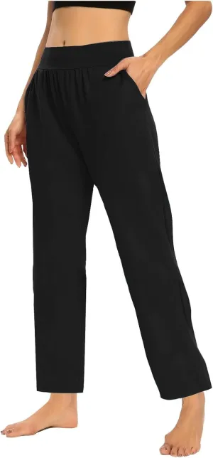 TANGNADE Womens Yoga Leggings High Waisted with Pockets Soft Pajama Pants Comfy Casual Lounge Workout Pants Trouser