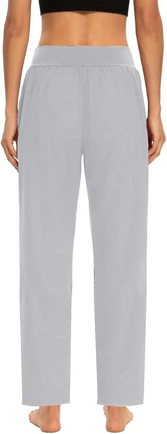 TANGNADE Womens Yoga Leggings High Waisted with Pockets Soft Pajama Pants Comfy Casual Lounge Workout Pants Trouser