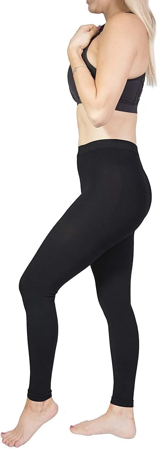 Terramed Advanced Graduated Compression Leggings Women | 20-30 mmHg Footless Microfiber Leggings Tights